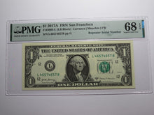 Load image into Gallery viewer, $1 2017 Repeater Serial Number Federal Reserve Currency Bank Note Bill PMG UNC68