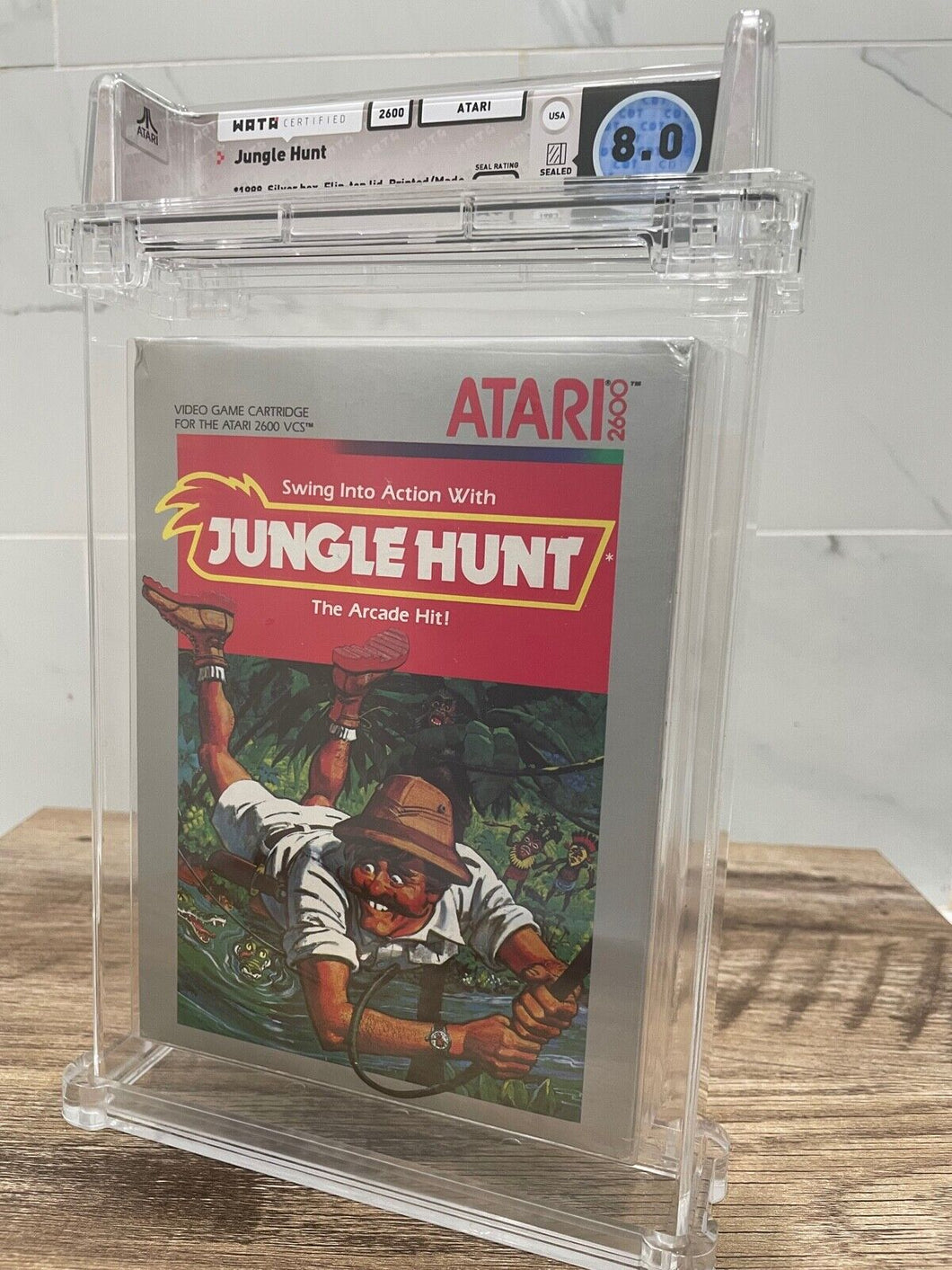 New Jungle Hunt Atari 2600 Sealed Video Game Wata Graded 8.0 A+ Seal! 1988