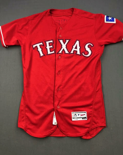 2017 Delino DeShields Jr. Texas Rangers Game Used Worn Baseball Jersey! Matched!