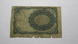 1874 $.10 Fifth Issue Fractional Currency Obsolete Bank Note Bill USA 5th Iss.