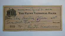 Load image into Gallery viewer, $10 1932 Hibbing Minnesota MN Cancelled Check! First National Bank