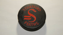 Load image into Gallery viewer, Vintage Stratford Perths Game Used OHA Official Viceroy Hockey Puck Ontario