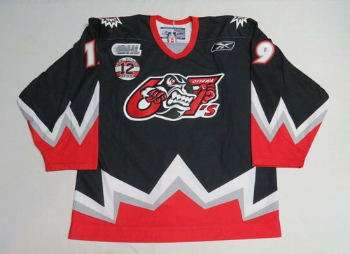 2005-06 Sean Ryan Ottawa 67's Game Used Worn OHL Hockey Jersey! Sebas Patch CHL