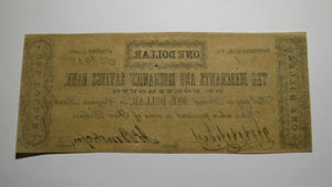 $1 1861 Portsmouth Virginia VA Obsolete Currency Bank Note Bill! Mechanics Merch