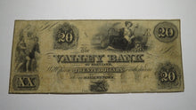 Load image into Gallery viewer, $20 1859 Hagerstown Maryland MD Obsolete Currency Bank Note Bill! Valley Bank!