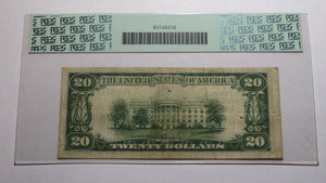 $20 1929 Salem New Jersey NJ National Currency Bank Note Bill Ch. #3922 VF20