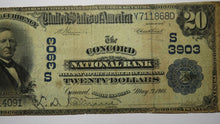 Load image into Gallery viewer, $20 1902 Concord North Carolina NC National Currency Bank Note Bill Ch. #3903