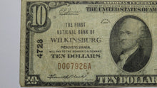 Load image into Gallery viewer, $10 1929 Wilkinsburg Pennsylvania PA National Currency Bank Note Bill #4728 RARE