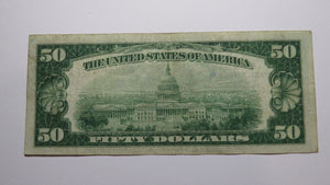 $50 1929 Chicago Illinois IL National Currency Note Federal Reserve Bank Note VF