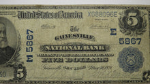 Load image into Gallery viewer, $5 1902 Gainesville New York NY National Currency Bank Note Bill Ch. #5867 RARE