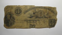 Load image into Gallery viewer, $3 1852 Washington D.C. Obsolete Currency Bank Note Bill Merchants Exchange Bank