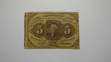 Load image into Gallery viewer, 1863 $.05 First Issue Fractional Currency Obsolete Bank Note Bill! 1st Iss. VF