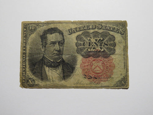 1874 $.10 Fifth Issue Fractional Currency Obsolete Bank Note Bill Very Good 5th