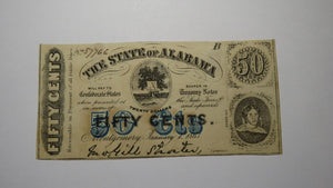 $.50 1863 Montgomery Alabama Obsolete Currency Bank Note Bill! The State of AL