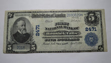 Load image into Gallery viewer, $5 1902 Hoosick Falls New York NY National Currency Bank Note Bill! Ch. #2471 VF