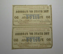 Load image into Gallery viewer, $.50 1863 Tallahassee Florida FL Uncut Pair of Obsolete Currency Bank Note Bills
