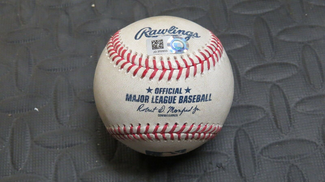 2020 Renato Nunez Baltimore Orioles Game Used Baseball! Ryan Brasier Red Sox