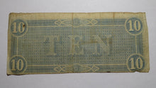 Load image into Gallery viewer, $10 1864 Richmond Virginia VA Confederate Currency Bank Note Bill RARE T68 FINE