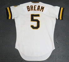 Load image into Gallery viewer, 1987 Sid Bream Pittsburgh Pirates Game Used Worn MLB Baseball Jersey! Great Use!