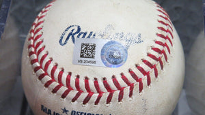 2020 Maikel Franco Kansas City Royals Walk Game Used MLB Baseball! Tyler Mahle