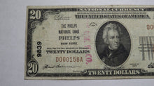 Load image into Gallery viewer, $20 1929 Phelps New York NY National Currency Bank Note Bill Ch. #9839 RARE!