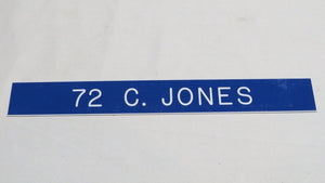 1995 Clarence Jones St. Louis Rams Game Used NFL Locker Room Nameplate Maryland