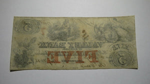 $5 1855 Hagerstown Maryland MD Obsolete Currency Bank Note Bill! Valley Bank