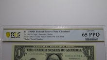 Load image into Gallery viewer, $1 1969 Fancy Radar Serial Number Federal Reserve Currency Note Bill #83111138