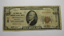 Load image into Gallery viewer, $10 1929 Minneota Minnesota MN National Currency Bank Note Bill Ch. #6917 RARE