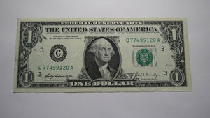 $1 1969 Partial Face to Back Offset Error Federal Reserve Bank Note Bill UNC++
