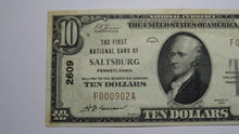 Load image into Gallery viewer, $10 1929 Saltsburg Pennsylvania PA National Currency Bank Note Bill #2609 XF+++