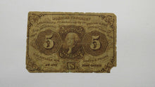 Load image into Gallery viewer, 1863 $.05 First Issue Fractional Currency Obsolete Postage Bank Note 1st Issue!