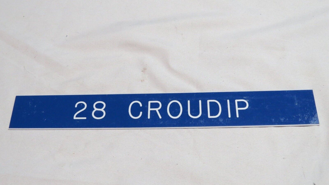 1984 David Croudip Los Angeles Rams Game Used NFL Locker Room Nameplate SDSU