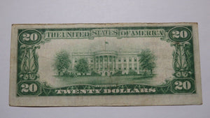 $20 1929 East Rochester New York NY National Currency Bank Note Bill #10141 VF++