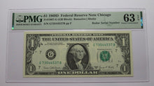 Load image into Gallery viewer, $1 1969 Radar Serial Number Federal Reserve Currency Bank Note Bill PMG UNC63EPQ