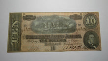 Load image into Gallery viewer, $10 1864 Richmond Virginia VA Confederate Currency Bank Note Bill RARE T68 XF