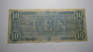 $10 1864 Richmond Virginia VA Confederate Currency Bank Note Bill RARE T68 XF