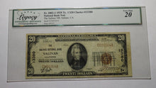 Load image into Gallery viewer, $20 1929 Salinas California CA National Currency Bank Note Bill Ch. #13380 VF20