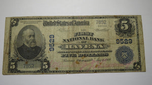 $5 1902 Ravena New York NY National Currency Bank Note Bill! Ch. #9529 RARE