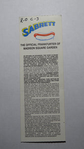 December 15, 1992 New York Rangers Vs. Calgary Flames NHL Hockey Ticket Stub!