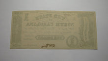 Load image into Gallery viewer, $1 1862 Raleigh North Carolina Obsolete Currency Bank Note Bill State of NC AU