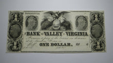 Load image into Gallery viewer, $1 18__ Winchester Virginia Obsolete Currency Bank Note Bill Bank of the Valley