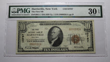 Load image into Gallery viewer, $10 1929 Harrisville New York NY National Currency Bank Note Bill Ch #10767 VF30