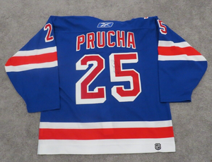 2005-06 Petr Prucha New York Rangers "Mark Messier Night" Game Used Worn Jersey