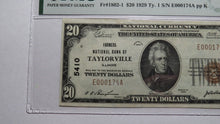 Load image into Gallery viewer, $20 1929 Taylorville Illinois IL National Currency Bank Note Bill Ch #5410 VF35