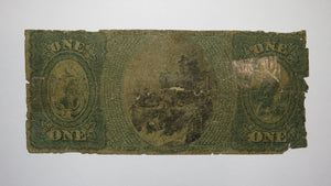 $1 1865 Athol Massachusetts Original National Currency Bank Note Bill #708 Ace