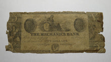Load image into Gallery viewer, $5 1861 Augusta Georgia GA Obsolete Currency Bank Note Bill! The Mechanics Bank