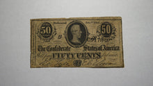 Load image into Gallery viewer, $.50 1864 Richmond Virginia VA Confederate Currency Bank Note Bill RARE T72
