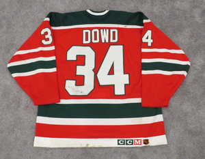 1991-92 Jim Dowd New Jersey Devils NHL Debut Game Used Worn Hockey Jersey! Brown