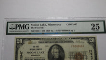 Load image into Gallery viewer, $20 1929 Moose Lake Minnesota MN National Currency Bank Note Bill Ch. #12947 VF